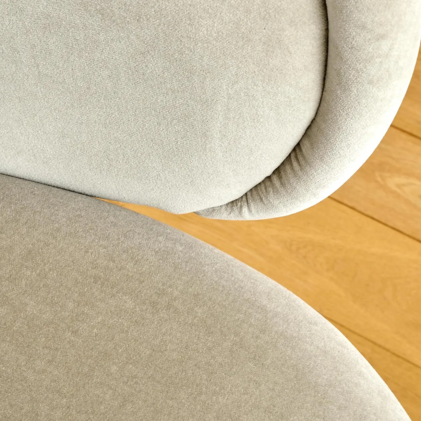 Armlehnstuhl Ona Bezug Stoff Velour Kvadrat Harald 3 143 Goldbeige Beige Stahlgestell Ona Messing ME021