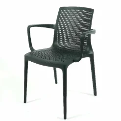 Armlehnstuhl Twin Sitz- und Rückenfläche Netzstruktur Anthrazit