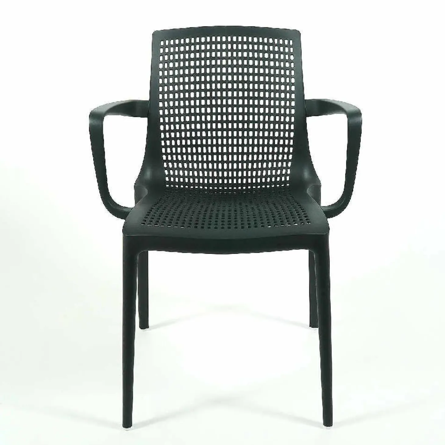 Armlehnstuhl Twin Sitz- und Rückenfläche Netzstruktur Anthrazit