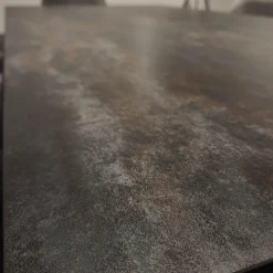 Auszugstisch Pienza Platte Keramik Oxido Darknight Grau Anthrazit Gestell Aluminium Schwarzgrau Pulverbeschichtet