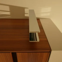 Badprogramm Collection Unterschrank Oberschrank Vitrine Mineralmarmor Nussbaum