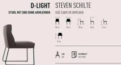 Bank 1425 B4 Leder Sauvage Moro Braun mit Stuhl