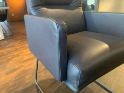 Bank 1425 B4 Leder Sauvage Moro Braun mit Stuhl