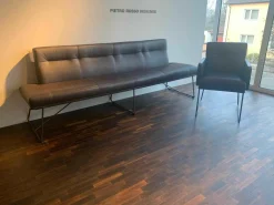 Bank 1425 B4 Leder Sauvage Moro Braun mit Stuhl