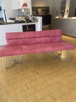 Bank Aiden Soft 0211B86A Leder Luna L7 4862 Granata Rot Kufengestell Edelstahl