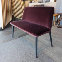 Bank Back Me Up Two Stoff Harald 382 Rot Gestell Eiche Carbon Anthrazit