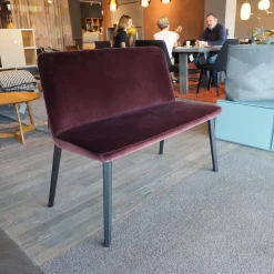 Bank Back Me Up Two Stoff Harald 382 Rot Gestell Eiche Carbon Anthrazit