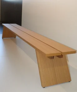 Bank Bench .770 Massivholz Eiche Natur Lackiert