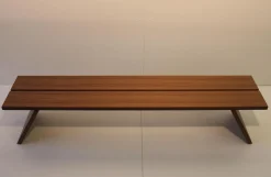 Bank Bench Massivholz Mit Mittelfuge 01. Nussbaum Matt