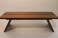 Bank Bench Massivholz Mit Mittelfuge 01 Nussbaum Matt Klein