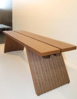 Bank Bench Massivholz Mit Mittelfuge 01 Nussbaum Matt Klein