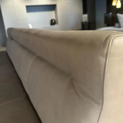 Bank Columbo Leder Rancho 1805 Fango Beige Metallgestell Rundrohr Schwarz Lackiert