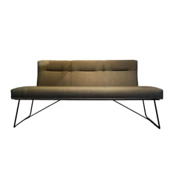 Bank D-Light Stoff Remix Grau Gestell Schwarz