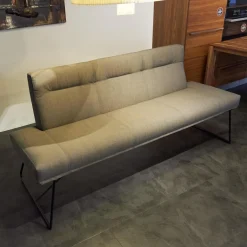 Bank D-Light Stoff Remix Grau Gestell Schwarz