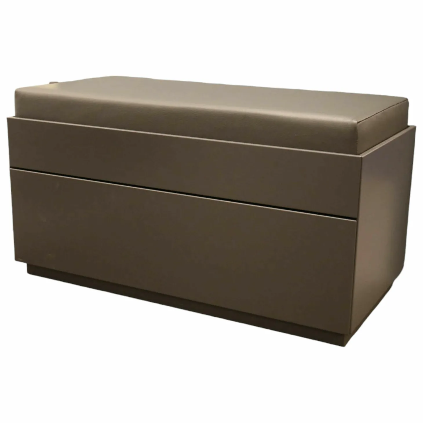 Bank Hesperide Dyo Bezug Leder Grau Korpus Lack VSC5692 Granit Grau