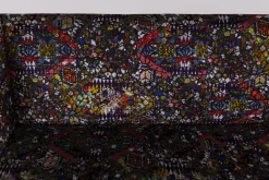 Bank Hygge Innen Stoff Talisman FCL 7014 01 Arlequin Schwarz Rot Gelb Außen Stoff U3660J Schwarz Gestell Holz Schwarz