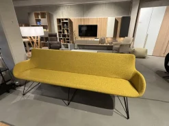 Bank Jona 240 Stoff Brera U 3280 Gelb Drahtuntergestell Schwarz