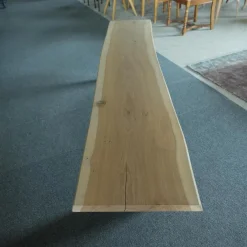 Bank Modell 310443B Eiche Gestell Metallwangen Grau