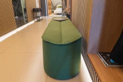 Bank Nenou Stoff 9725 Moos Grün Mit Tablett Stein Grafite Brown Patinato