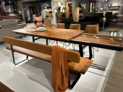 Bank Nox Leder L1 Origon Sepia 41574 Braun Und Nussbaum Gestell Schwarz Matt