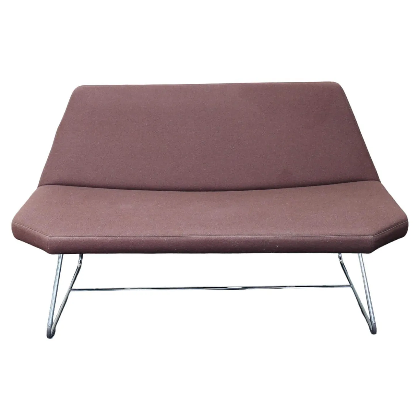 Bank Otto Bezug Braun Gestell Stahl