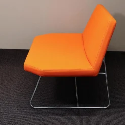 Bank Otto Bezug Orange Gestell Stahl