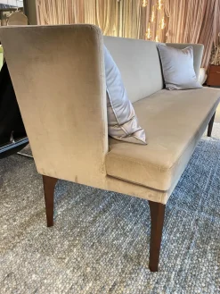 Bank Polo Dining Bezug Stoff JAB-1-6847-020 Lennox Beige Gestell Walnuss Natur Geölt