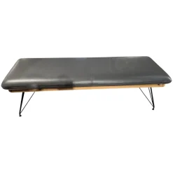 Bank Rosey Leder C-Classic Pepper Anthrazit Stativgestell Schwarz