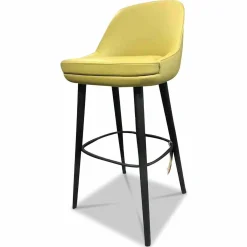 Barhocker 376 Leder Kat. Congress Pistazie Gestell Massivholz Eiche Geflammt (5 verfügbar)