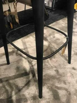 Barhocker 376 Leder Kat. Congress Pistazie Gestell Massivholz Eiche Geflammt (5 verfügbar)