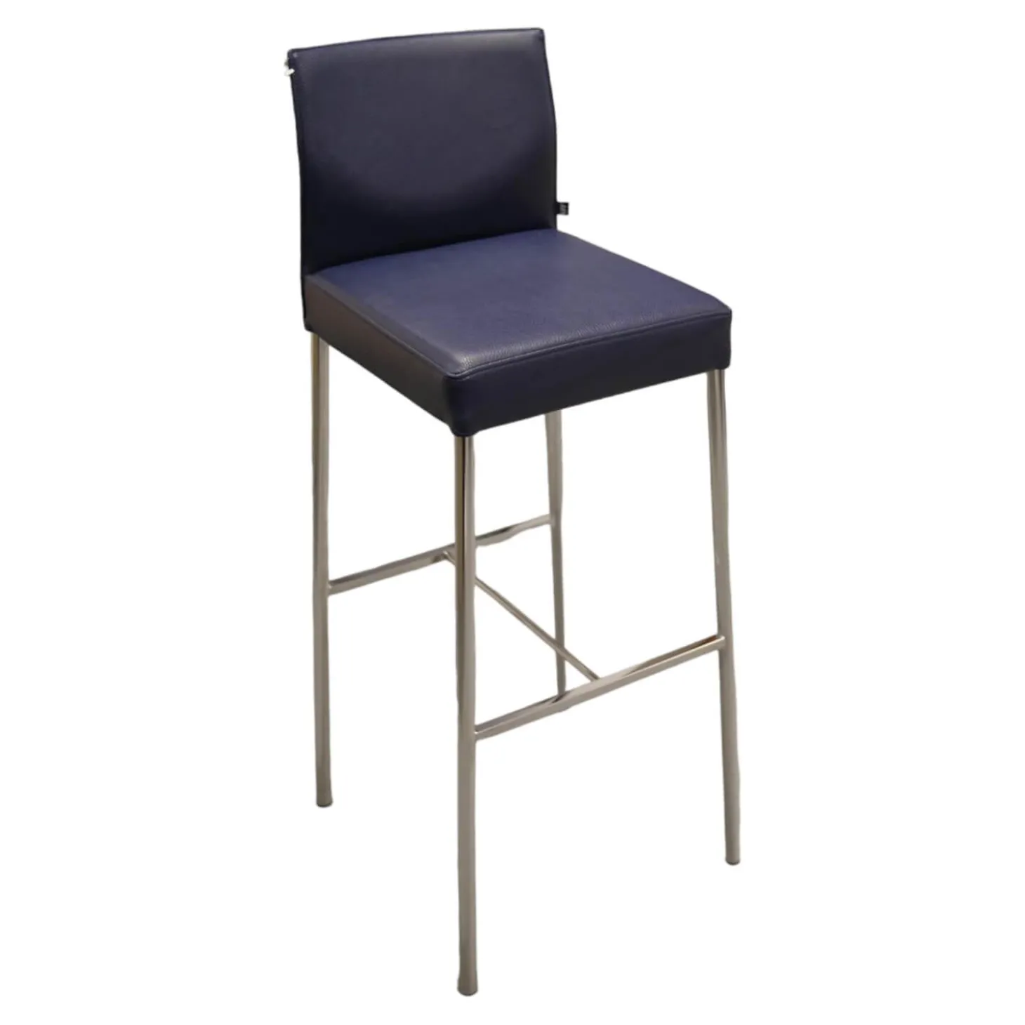 Barhocker Glooh Kunstleder Skai Ocean 4-Fuß Rundrohr Verchromt