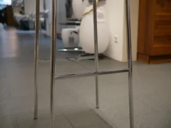 Barhocker Glooh Kunstleder Skai Ocean 4-Fuß Rundrohr Verchromt