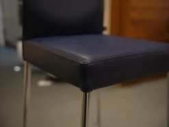 Barhocker Glooh Kunstleder Skai Ocean 4-Fuß Rundrohr Verchromt