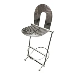 Barhocker Linus Metall Silberfarbig