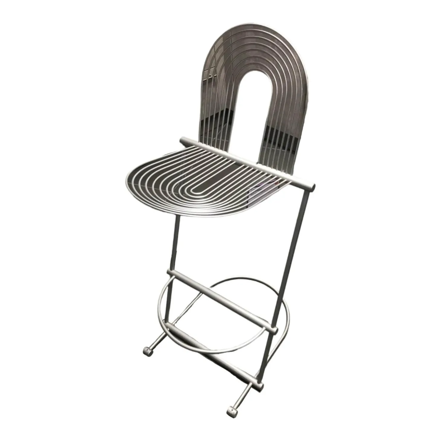 Barhocker Linus Metall Silberfarbig