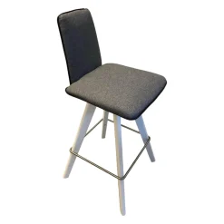 Barhocker Modell 1105 Kunstleder Schwarz 4-Fuß-Gestell Buche Magnolie Weiß