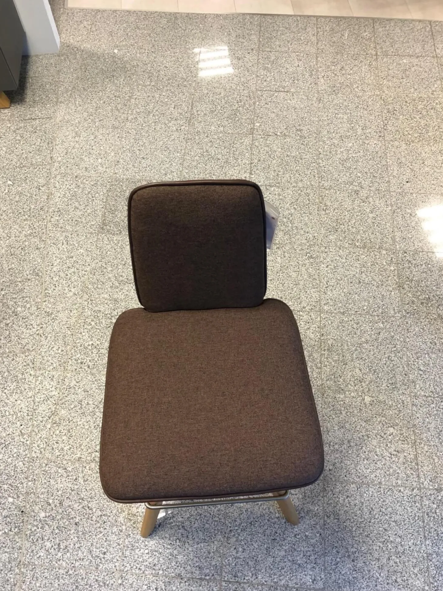 Barhocker Modell 1105 Kunstleder 26 475 Braun Gestell Eiche Natur Lackiert