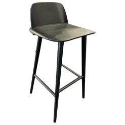 Barhocker Nerd Eiche Schwarz