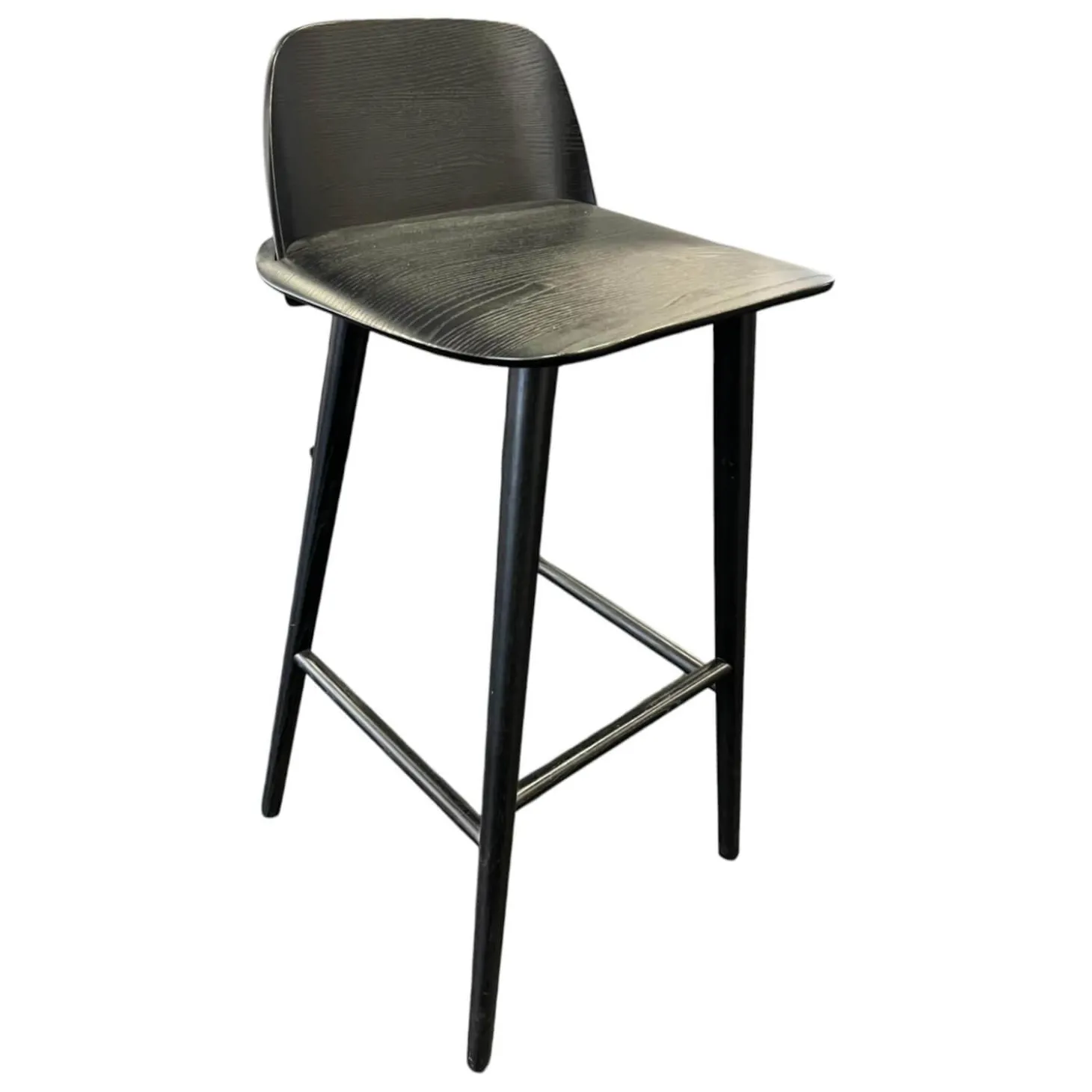 Barhocker Nerd Eiche Schwarz