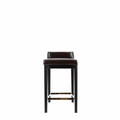 Barhocker Pasadena 65 Wenge Buche Leder Antique-Dunkelbraun