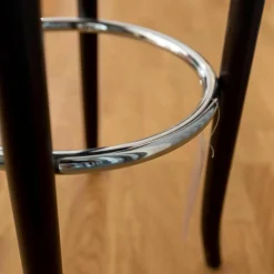 Barhocker Select Sitz Formsperrholz Sitzzarge Und Füße Buche Gebeizt Wenge Fußring Stahlrohr Verchr