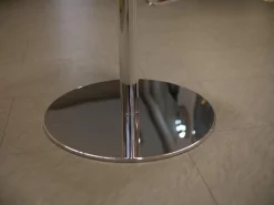 Barhocker Sinus Leder 40.20 Schlamm Tellerfuß Verchromt