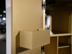 Barschrank Contur 3900 Lack 423 Gold Gebürstet Gestell Metall Anthrazit Schwarz