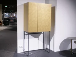 Barschrank Contur 3900 Lack 423 Gold Gebürstet Gestell Metall Anthrazit Schwarz