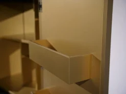 Barschrank Contur 3900 Lack 423 Gold Gebürstet Gestell Metall Anthrazit Schwarz