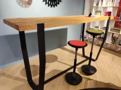 Bartisch Clamp Tischplatte Eiche Mit Metallgestell Schwarz Pulverbeschichtet