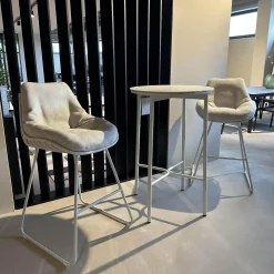 Bartisch Napoli Platte Dekton Sabbia Inklusive Barhocker Chill Stoff Diamond Calcutta Marble Beige