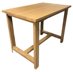 Bartisch Wildeiche Massiv Weiß Geölt 140 x 90