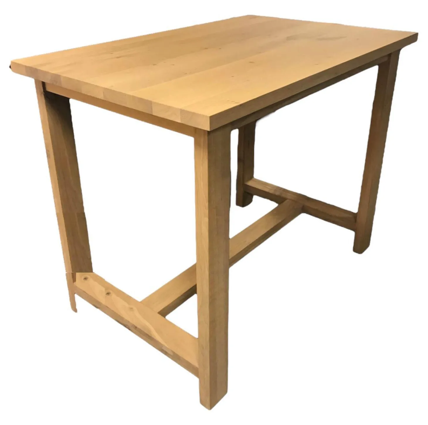 Bartisch Wildeiche Massiv Weiß Geölt 140 x 90