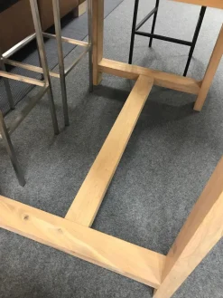 Bartisch Wildeiche Massiv Weiß Geölt 140 x 90